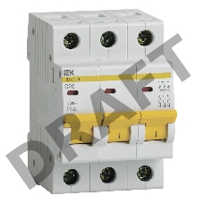 Авт. выкл. Iek MVA20-3-020-C  ВА47-29 3Р 20А 4,5кА х-ка С ИЭК