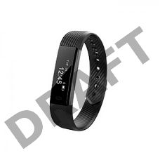 Смарт-браслет Lime 115 Black Шагомер, Подсчет калорий, Часы, Будильник, Черный ремешок