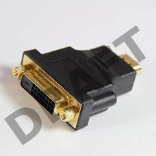 Переходник HDMI/DVI-D 19M/25F  VCOM позолоченные контакты, VAD7819