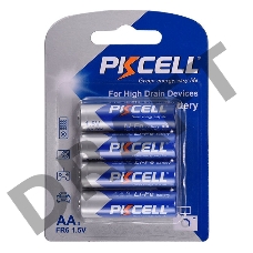 Литиевый элемент питания PKCELL Li-Fe AA-4B тип - AA 4 шт в блистере