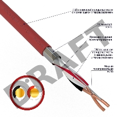 Кабель для пожарной сигнализации REXANT КПСВЭВнг(А)-LS 1x2x1,00 мм², бухта 200 м