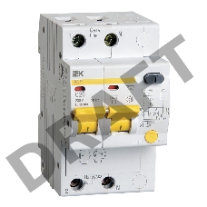 Выключатель автоматический дифференциального тока 2п C 20А 30мА тип AC 4.5кА АД-12 ИЭК MAD10-2-020-C-030