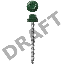 Саморезы для крепления кровельных материалов к деревянной обрешетке Зубр цвет RAL 6002 зеленый лист, оцинкованные, 4,8x38мм, 1600шт 4-300310-48-038-6002