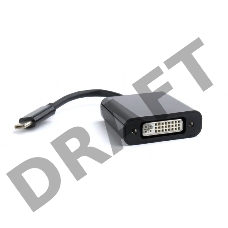 Переходник Cablexpert USB Type-C/DVI, 15см, пакет (A-CM-DVIF-01)