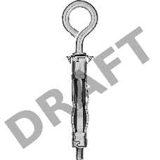 Анкер МОЛЛИ для пустотелых материалов, с кольцом, 8 мм x M4 x 32мм, 100 шт, оцинкованный, ЗУБР