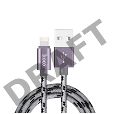 Кабель USB 2.0 hoco X2 текстильная оплетка, AM/Lightning M, матовый, 1м