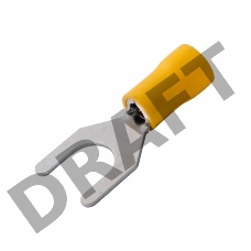 Наконечник вилочный изолированный 8.4 мм 4-6 мм² (НВи 6.0-8) желтый REXANT