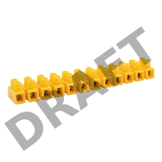 Клеммная винтовая колодка KВ-16 6-16, ток 30 A, полиэтилен желтый REXANT (10 шт./уп.)