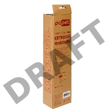 Сетевой фильтр PC Pet AP01006-1.8-BK 1.8м (5 розеток) черный