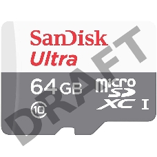 Флеш карта microSD 64GB SanDisk microSDXC Class 10 Ultra UHS-I 100MB/s