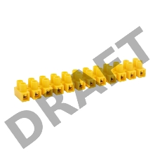 Клеммная винтовая колодка KВ-6 2,5-6, ток 6 A, полиэтилен желтый REXANT (10 шт./уп.)