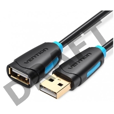 Кабель-удлинитель Vention USB 2.0 AM/AF - 3м Черный (CBCBI)