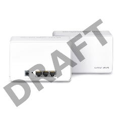 Домашняя Mesh Wi‑Fi система AX3000 Whole Home Mesh Wi-Fi 6 SystemSPEED: 574 Mbps at 2.4 GHz + 2402 Mbps at 5 GHzSPEC: Internal Antennas, 3× Gigabit Ports per Unit (WAN/LAN auto-sensing), 1024-QAM, OFDMA, HE160FEATURE: MERCUSYS APP, Router/AP Mode, One Uni