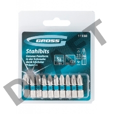Набор бит GROSS 11330  ph2х25 сталь s2 10шт
