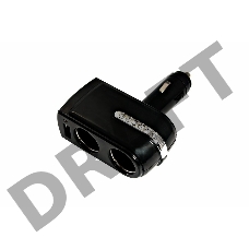 Разветвитель автоприкуривателя 2 гнезда 1хUSB (5 V 1000 mA) REXANT