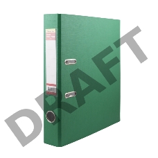 Регистратор картонный с PVC покрытием 355020-03 50мм, без окантовки, карман на корешке, цв. зеленый,