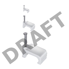 Скоба Iek USK21-12-020 12мм плоская пластиковая (20шт) ИЭК