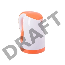 Чайник электрический BBK EK1700P 2200Вт, 1,7литра, пластик, дисковый нагр. элемент, LED подсветка,белый/оранжевый