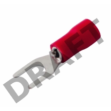 Наконечник вилочный изолированный 4.3 мм 0.5-1.5 мм² (НВи 1.5-4/НВи 1,25-4) красный REXANT