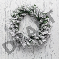 Заснеженный еловый венок NEON-NIGHT Ø 60 см, ПВХ