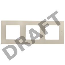 Рамка 3 поста, сл. кость ETIKA Рамка 3 поста, сл. кость