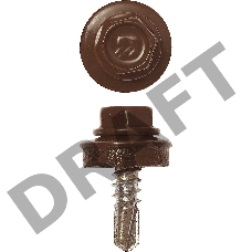 Зубр Саморезы для крепления кровель.матер. к метал.конструкциям, цвет RAL 8017 