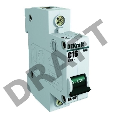 Выключатель автоматический модульный 1п C 1А 4.5кА ВА-101 DeKraft 11049DEK