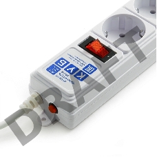 Фильтр-удлинитель Power Cube B 0,5 м 5 розеток (белый) 10А/2,2кВт