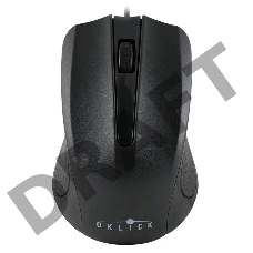 Мышь Oklick 225M черный оптическая (1200dpi) USB (2but)