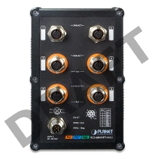 Коммутатор PLANET IP67-rated Industrial L2+ 4-Port 10/100/1000T M12 802.3at PoE + 2-Port 10/100/1000T M12 Managed Ethernet Switch (-40~75 degrees C) , ERPS Ring, 1588