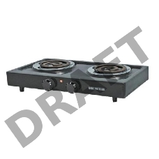 Плитка электрическая МЕЧТА-211Т черный, 2 конфорки, механическое управление