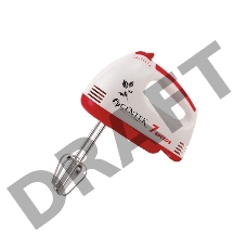 Миксер Centek CT-1111 RED (белый/красный) 170Вт, 6 скоростей+турбо, взбивание/замешивание