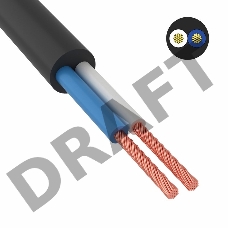 Провод соединительный ПВС 2х1,5 мм² 150 м черный ГОСТ 7399-97