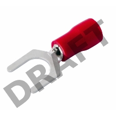 Наконечник вилочный изолированный 6.5 мм 0.5-1.5 мм² (НВи 1.5-6) красный REXANT