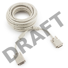 Кабель DVI-D dual link Gembird/Cablexpert CC-DVI2-10M, 25M/25M, 10м, экран, феррит.кольца, пакет