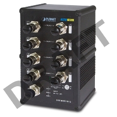 Индустриальный IP67 коммутатор ISW-800T-M12, 8-Port 10/100Mbps M12 Fast Ethernet Switch (-40 to 75 degree C)