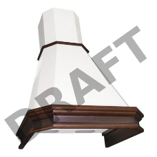 Вытяжка каминная Elikor Пергола 60П-650-П3Л бежевый/бук светло-коричневый управление: тактовое (1 мотор)