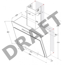 Вытяжка каминная Indesit IHVP 6.4 LL K черный/нержавеющая сталь управление: кнопочное (1 мотор)