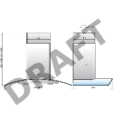 Вытяжка каминная Elikor Аметист S4 90Н-700-Э4Д нержавеющая сталь/тонированное стекло управление: кнопочное (1 мотор)