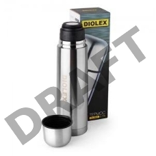 Термос Diolex DX-1000-1,  с узким горлом,  1000 мл, нержавеющая сталь