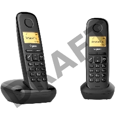 Р/Телефон Dect Gigaset A170 DUO RUS черный (труб. в компл.:2шт) АОН