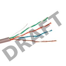 Кабель UTP 4 пары кат.5e Exegate медь, 305м pullbox, серый