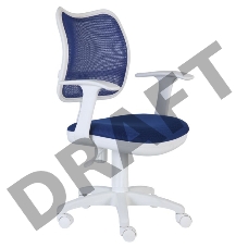 Кресло Бюрократ CH-W797/BL/TW-10 спинка сетка синий сиденье синий TW-10 колеса белый/синий (пластик белый)