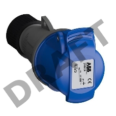 Розетка кабельная ABB 2CMA102003R1000  Easy&Safe 216EC6,16А,2P+E,IP44,6ч