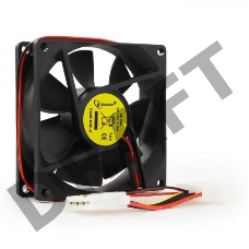 Вентилятор для корпуса Gembird 80x80x25mm, широкий разъем 4pin 8025K/FANCASE-4