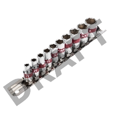 Набор торцевых головок REXANT 1/4, шестигранные, CrV, 10 шт., 4-13 мм