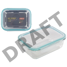 Контейнер DIAFANO,1500 мл, из жаропроч стекла с крышкой из пласт, прямоуг, темп режим -40 до +300С