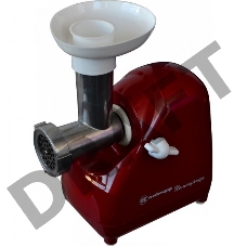 Мясорубка Белвар Помощница КЭМ-П2У 302-09, красный, макс. мощность 1500 Вт, реверс, шинковка, соковыжималка для мягких ягод и томатов,.насадка для теста, колбас