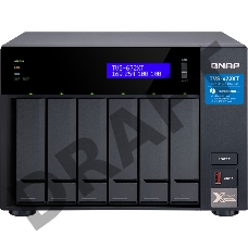 Сетевое хранилище без дисков SMB QNAP TVS-672XT-i3-8G 6-Bay NAS, Intel Core i3-8100T 4-core 3.1 GHz Processor, 8GB DDR4 RAM (max 32GB RAM), 6x 2.5