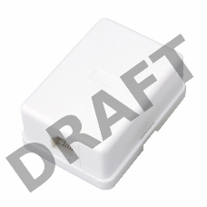 Рoзетка телефонная внешняя, 1 порт RJ-14(6P-4C), категория 3, (50 шт/уп)